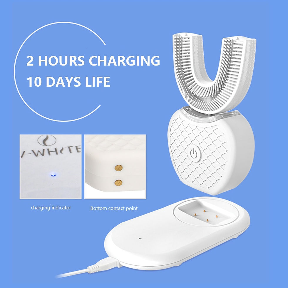 Top 5 360 Degree Automatic Sonic Electric Toothbrush U Type 4 Modes Brush USB Charging Teeth Whitening Blue Light
