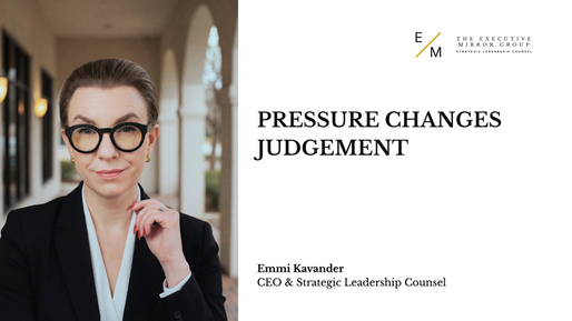Pressure changes judgement