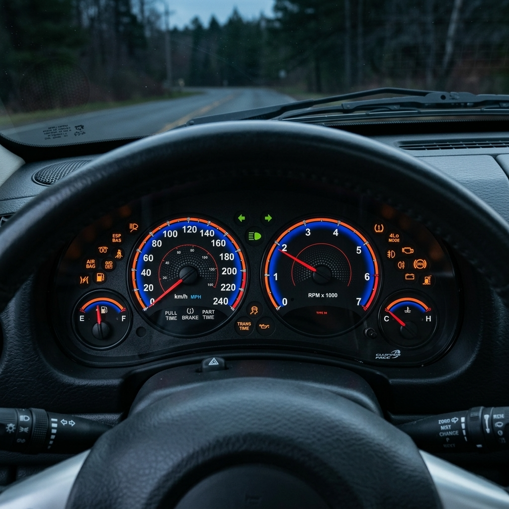 JEEP LIBERTY 240KM/H 7K RPM BLUE & BLACK