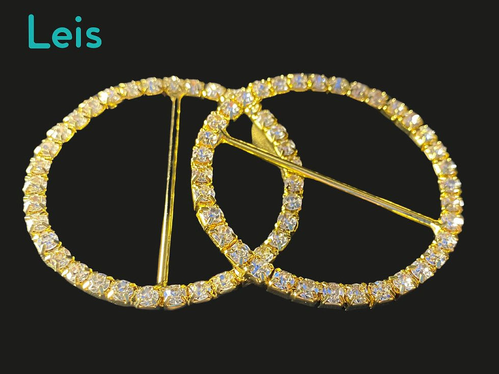 Miniatura: HEBILLA METALICA STRASS CIRCULAR 46mm TX1175 DORADO