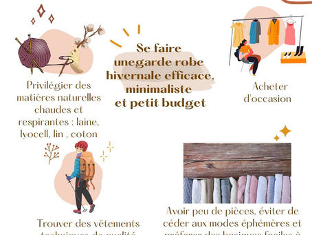 Garde robe hivernale efficace, minimaliste et petit budget
