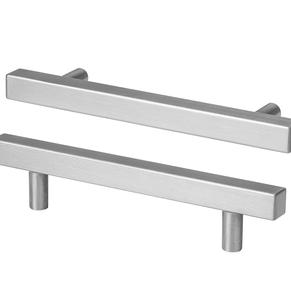 Brushed nickel bar handles