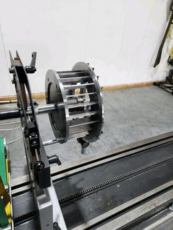 Industrial agitator undergoing balancing