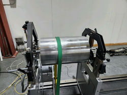 A Schenck balancer balancing rotating parts