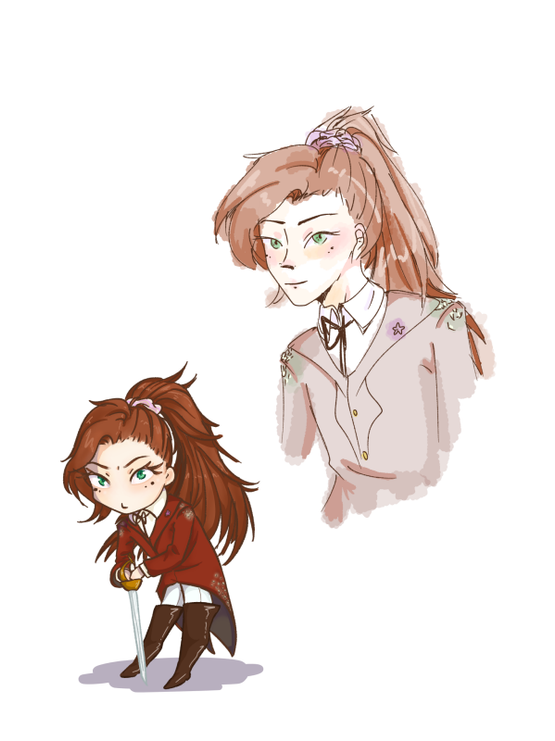 Trying different styles with the same character desing. Made with Photoshop.