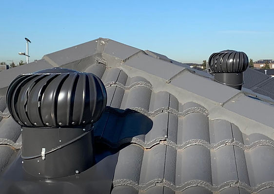 Double Installation. Residential Whirlybirds