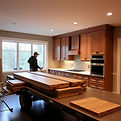 kitchen cabinets being delivered.