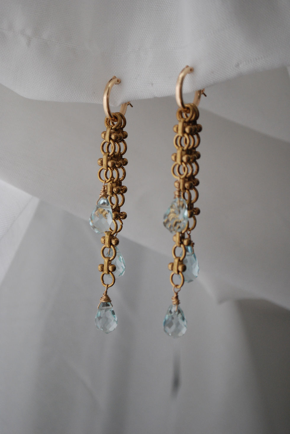 Thumbnail: Light Azure Tassel Earrings