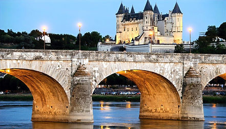 Saumur casle and town in the Loire Valley