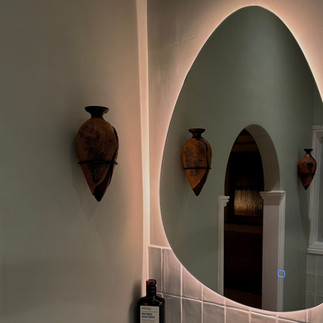 Illuminated Bathroom Light, giving warm glow