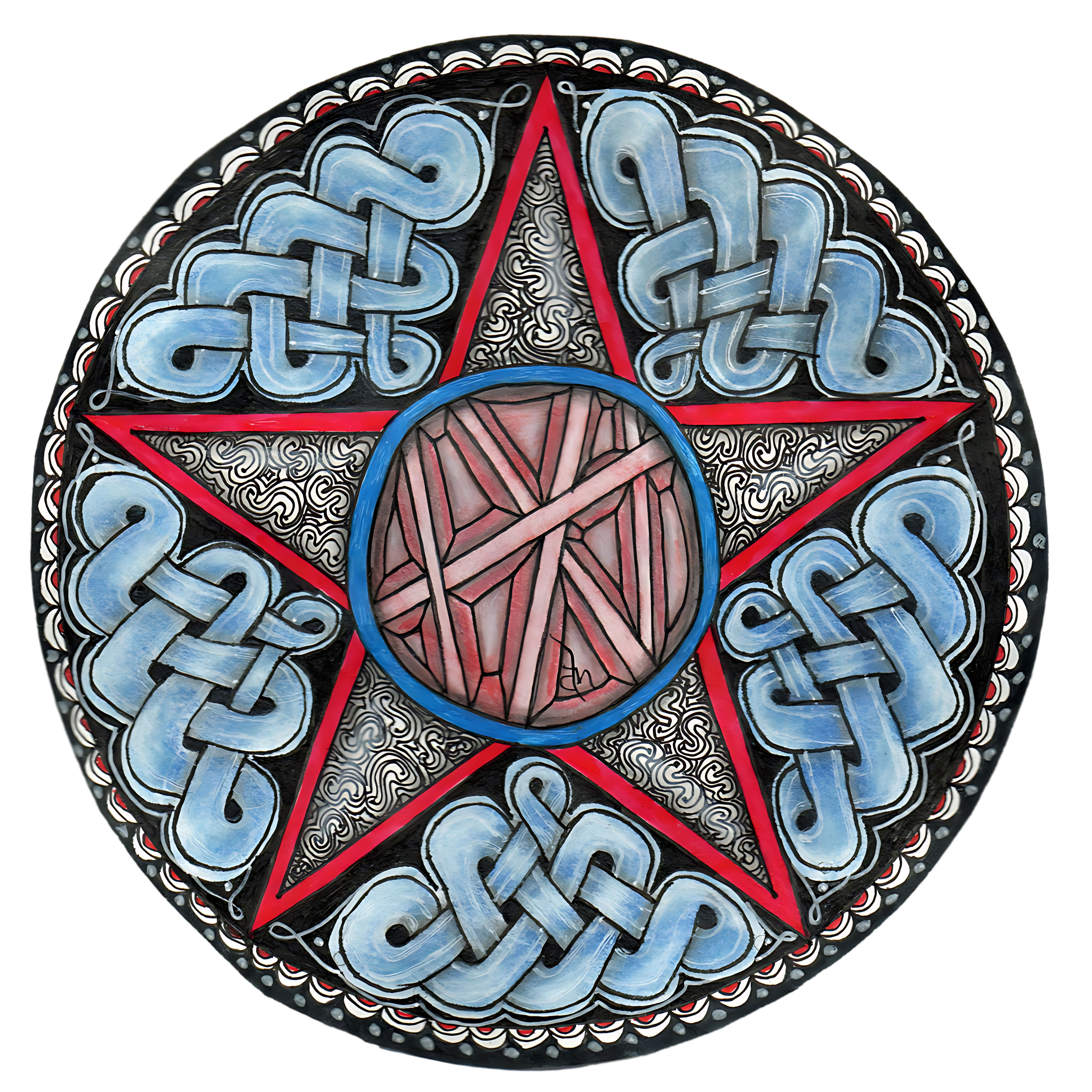 Five Star Patriotic Celtic Knots Print