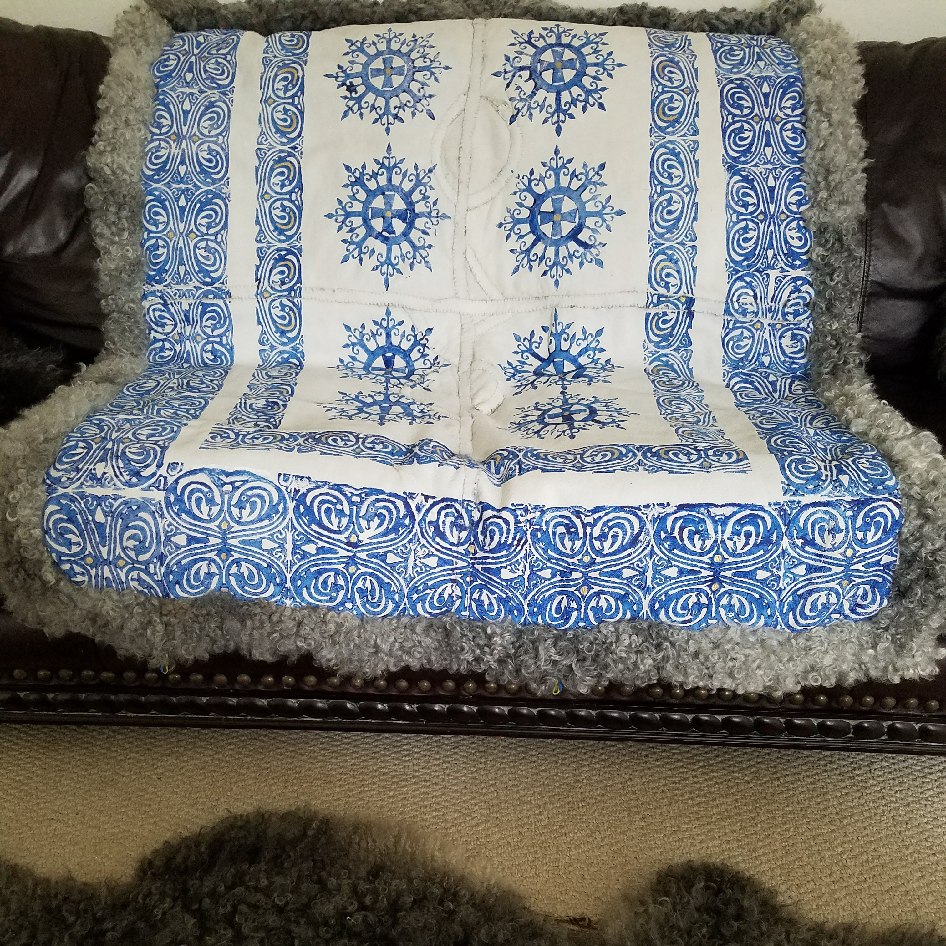 Sheepskin Blanket Blue Dragon´s