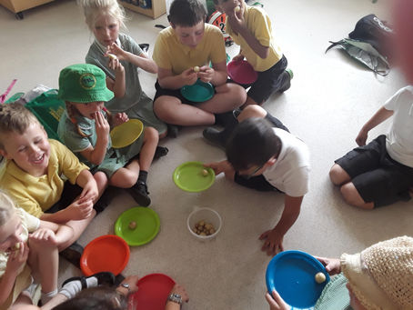 Gardening Club Eating the Food we have grown