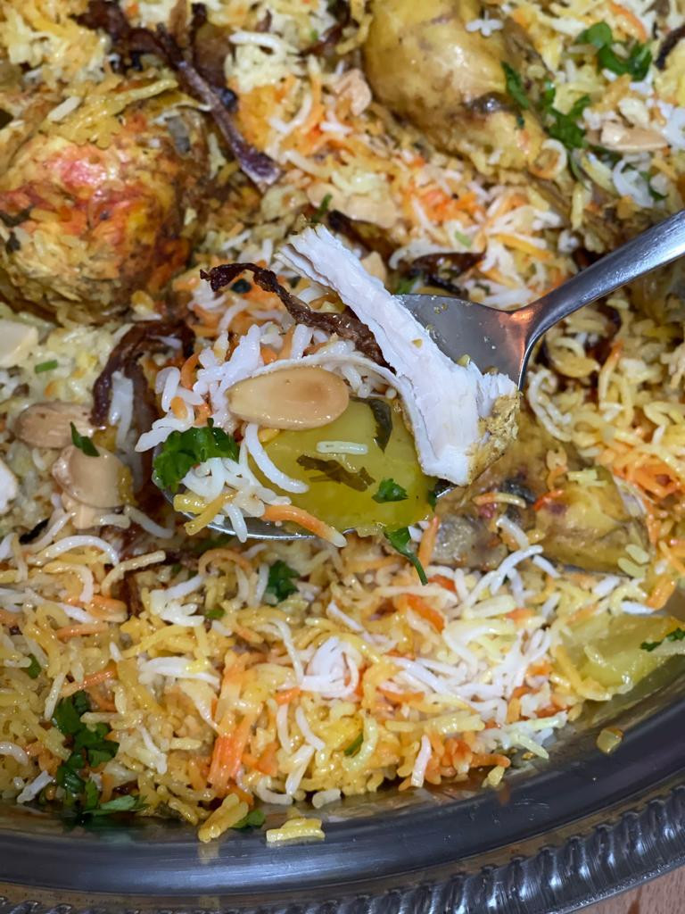 طريقة تلوين أرز البرياني