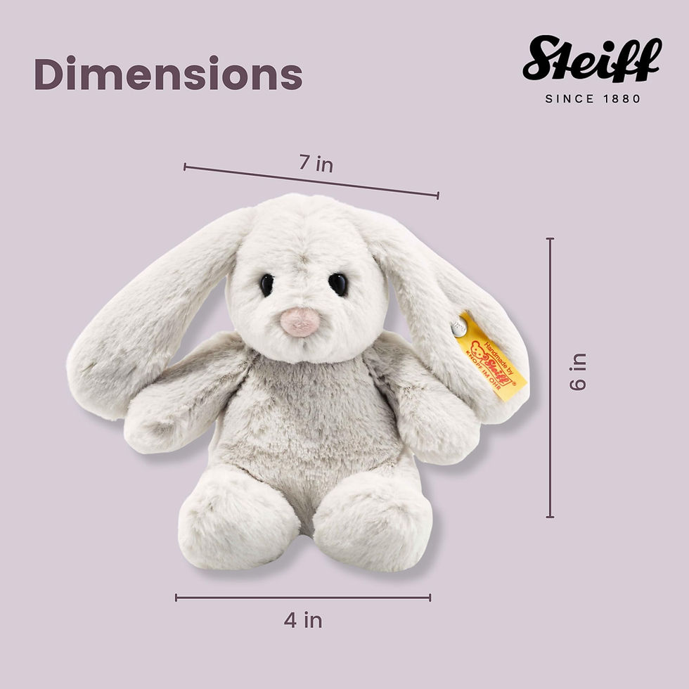 Miniaturbild: Steiff Hoppie Hase 18 cm hellgrau, Plüschtier Hase mit Schlappohren, Soft Cuddly