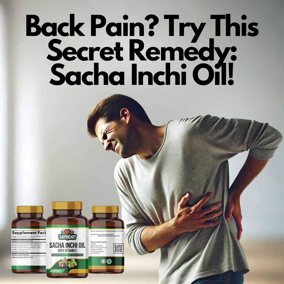 SayHeart Sacha Inchi Oil Capsules: Your Ultimate Solution for Back Pain Relief in Singapore