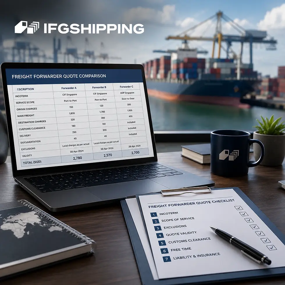 How to Compare Freight Forwarder Quotes Without Getting Burned