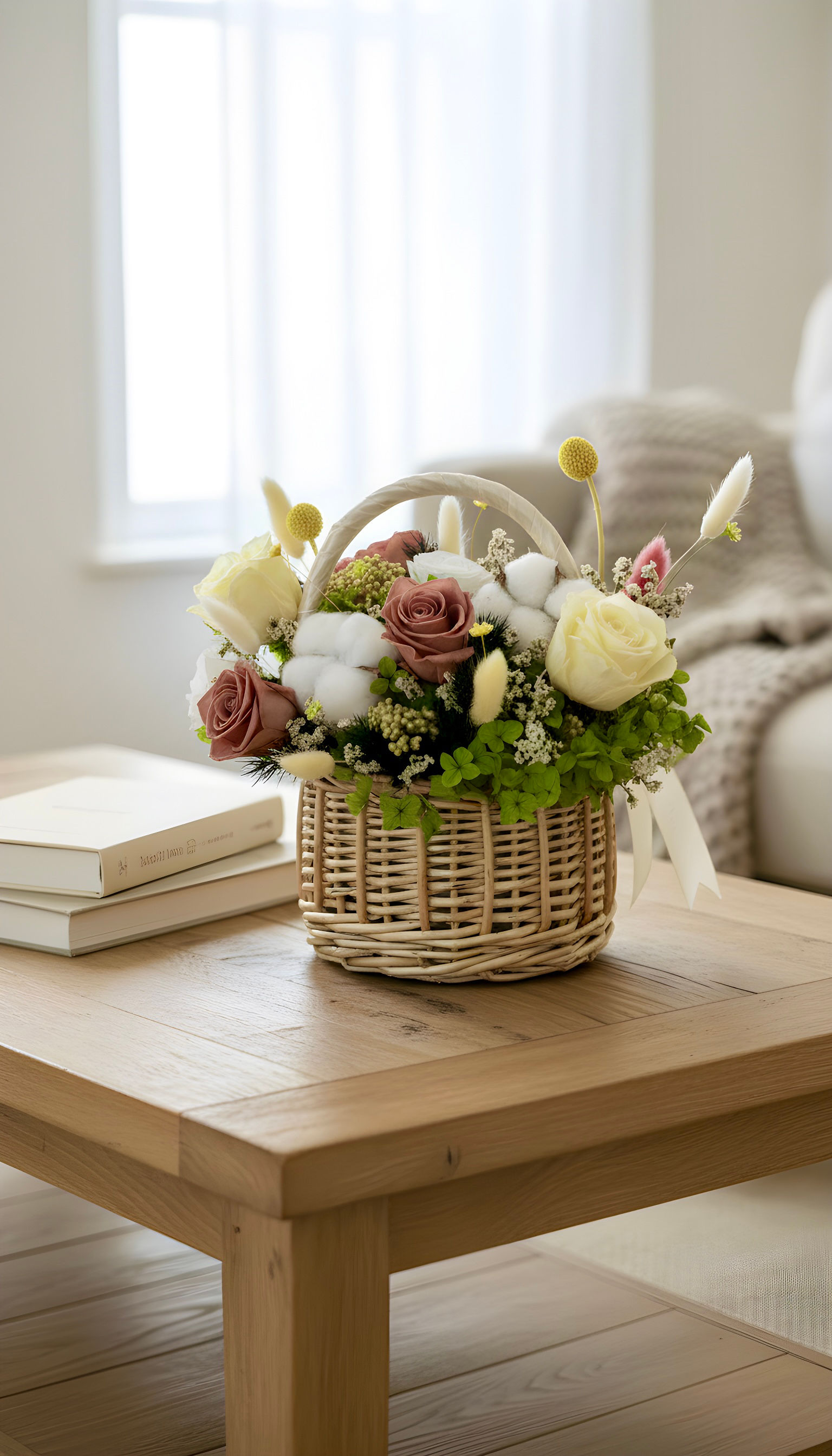 Cozy Bloom - Preserved Flower Basket