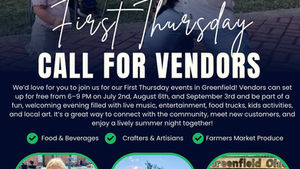 🎆 Vendor spots are NOW OPEN for our July 2nd First Thursday celebration! 🎶🛍️🍔