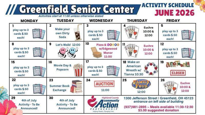 🌟 Come Visit the Greenfield Senior Center! 🌟