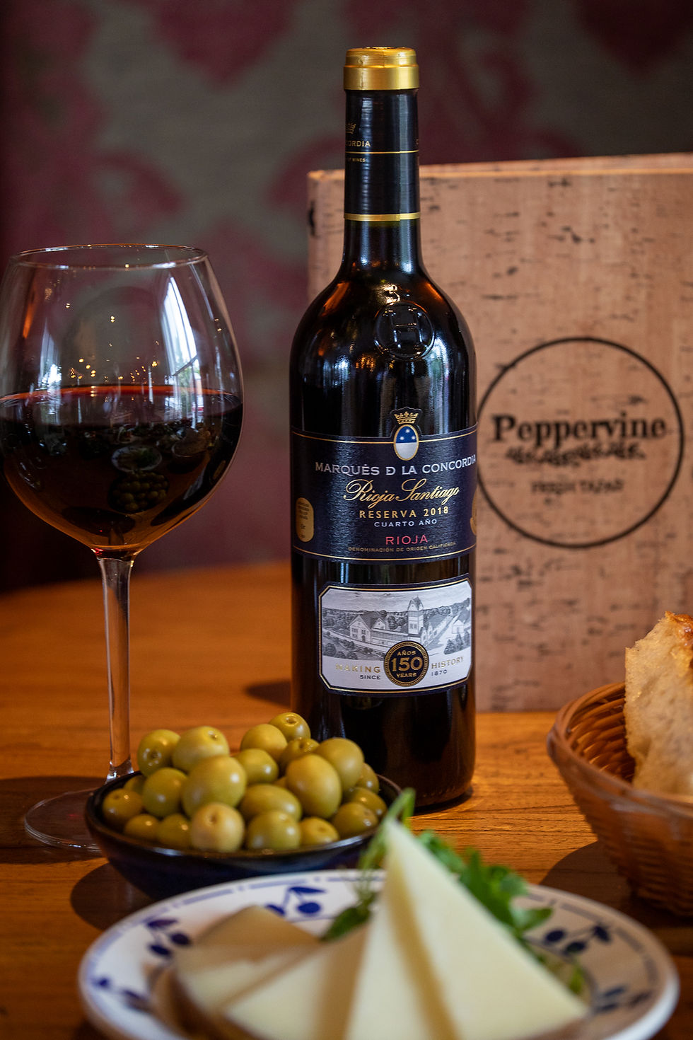 Fave wine and menu olives
