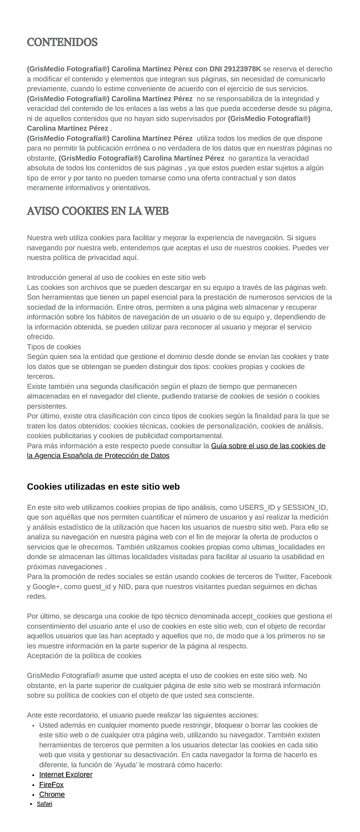 politica de privacidad