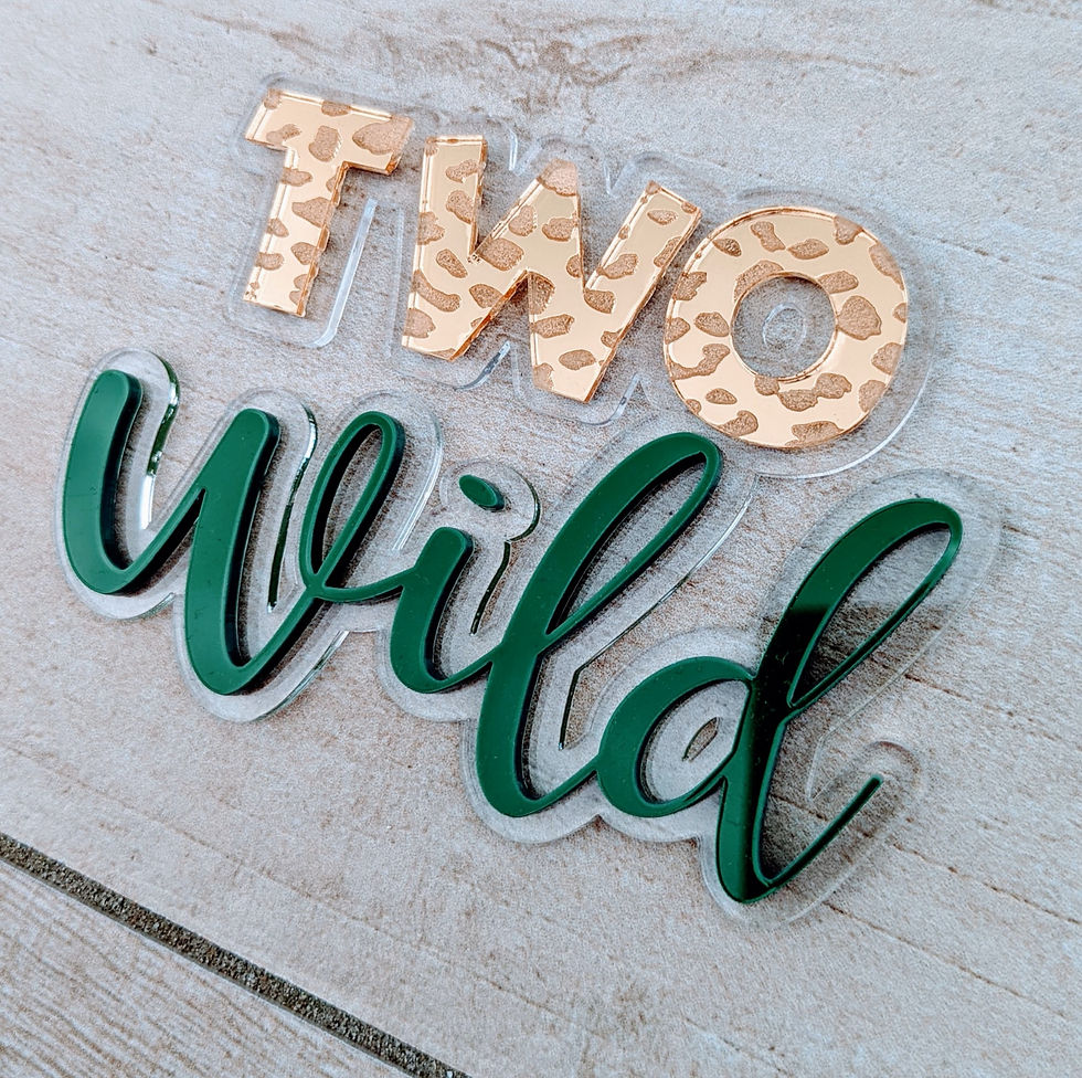 Two Wild cake charm