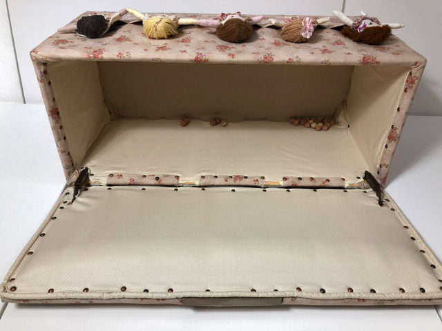 Thumbnail: Five Wee Petals in a Pink Fabric Covered Treasure Box