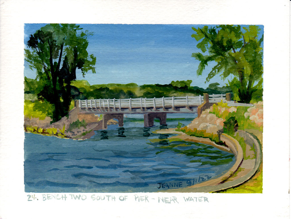 24. Bench Two South of Hudson Pier Near Water