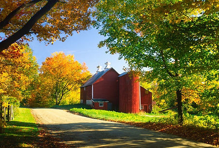 Red Barn on a Sunny Day