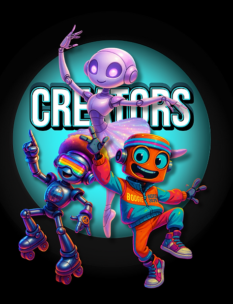 Gen Alpha Academy of Arts Boogie Bots representing Creators tribe of WYNOT World WIde.