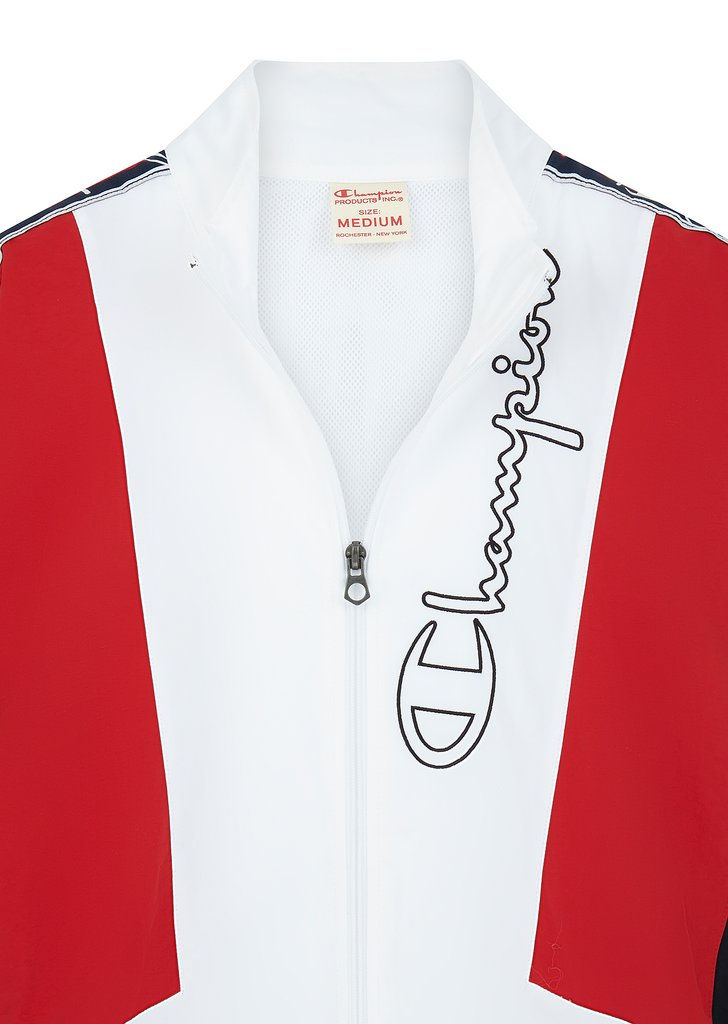 Thumbnail: Crinkle Shell Track Jacket in White