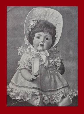 DOLL PATTERNS: 16"-17" SA-161 Hilda Baby Doll Dress Loc F1D4