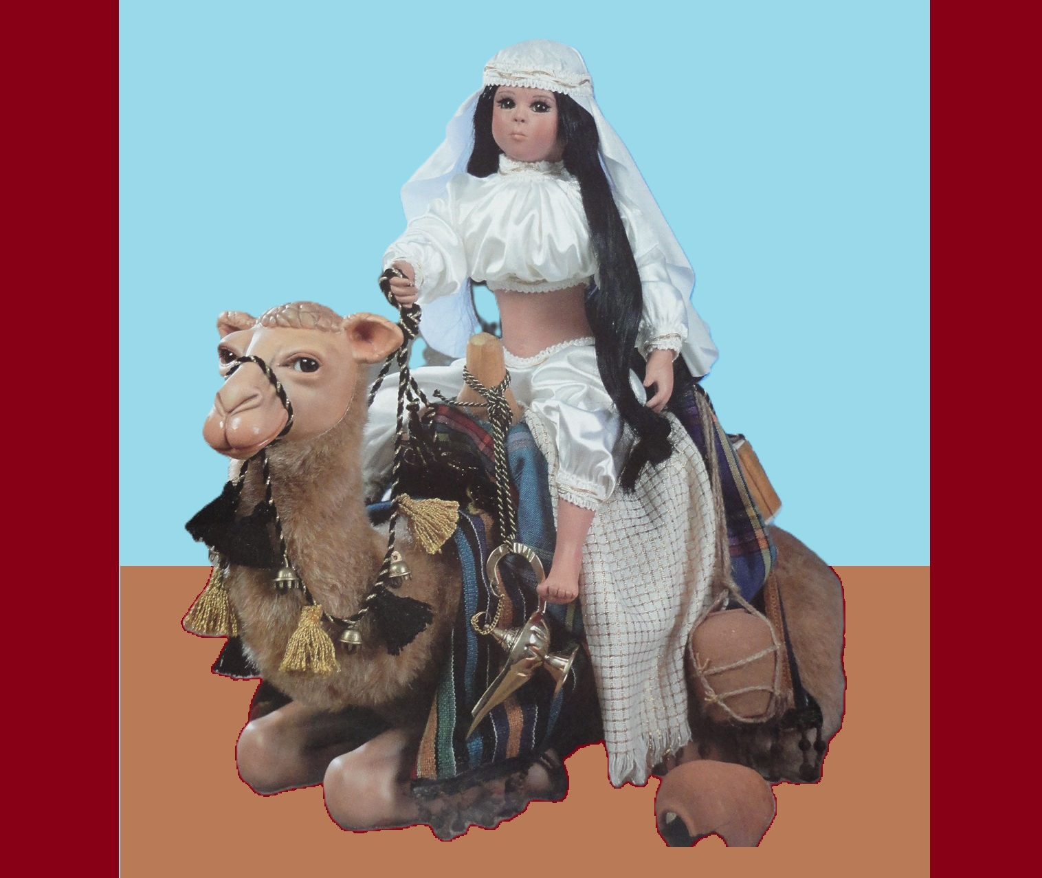 ARTIST DOLLS: 23"H-22"L, Izrah Sitting Camel, Complete Set or Parts, Loc-