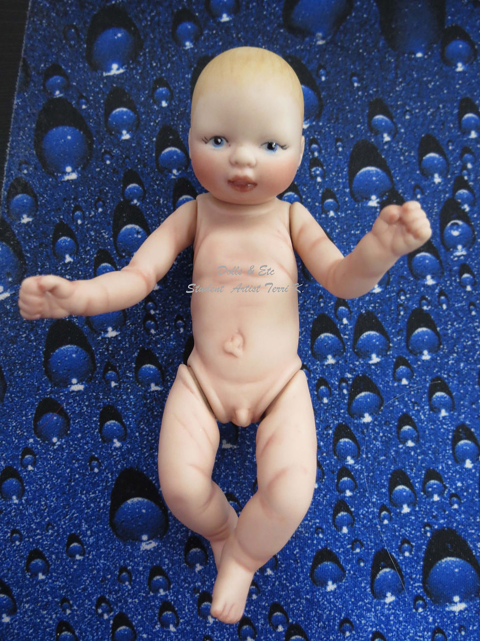 Thumbnail: ALL-BISQUE DOLLS: Twins Boy & Girl 6" (15.24 cm)