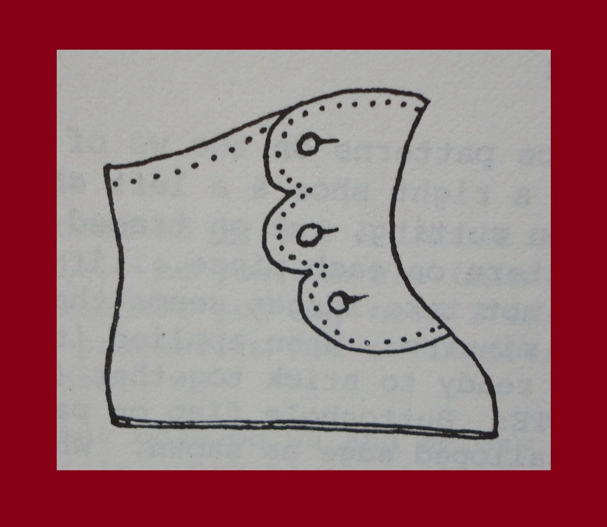 DOLL PATTERNS: SA-153 High Button Shoe Size 0-7 fits 7" to 24" doll, LocF4D4