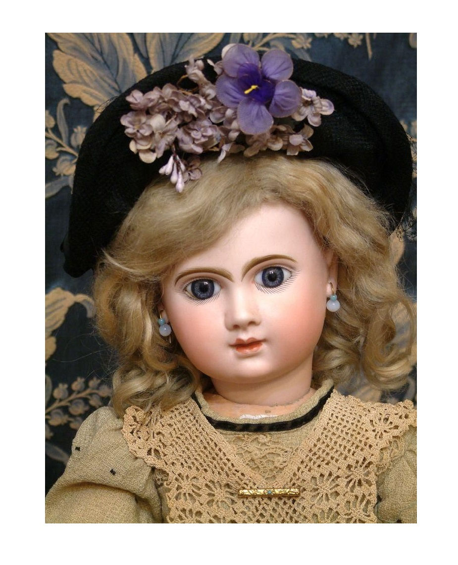 ANTIQUE DOLL HEADS: S85 FR H Alexandre Phenix 94* Bebe III L-P2