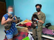 Donate animal food to the animal shelter in Warin Chamrap District, Ubon Ratchathani Province.
