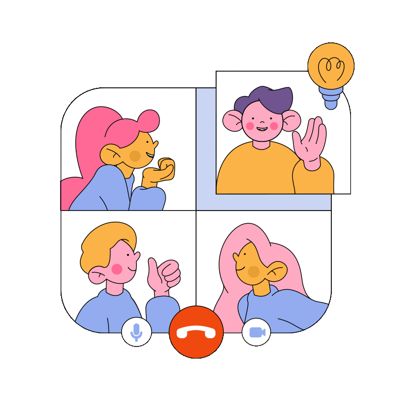 A creative team having a meeting