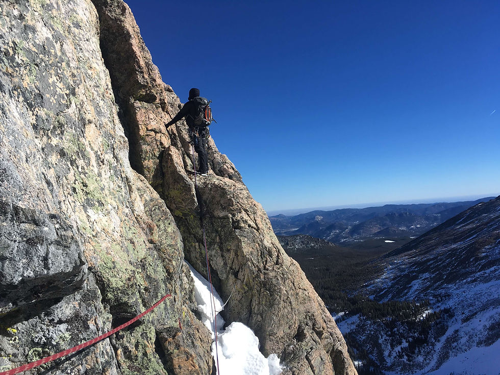 Colorado alpine rock climbing
