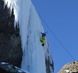 Guided ice climbing and instruction near Denver