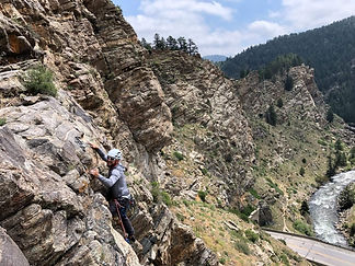 Learning how to sport climb in Golden, Colorado