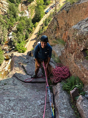 Hanging out on the Bastille Crack in Eldorado Canyon State Park