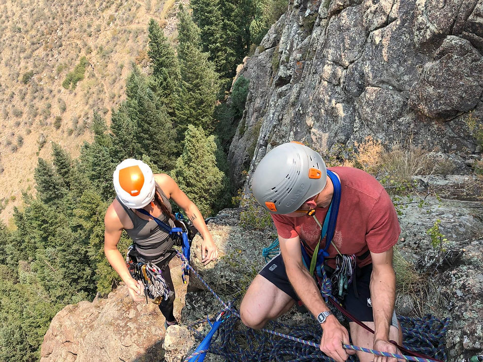 Climbing Golden Colorado Lookout Mountain SPI AMGA Guiding Practice