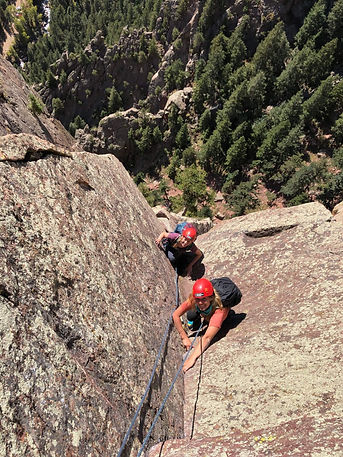 Climbing Swanson Arete in Eldorado Canyon