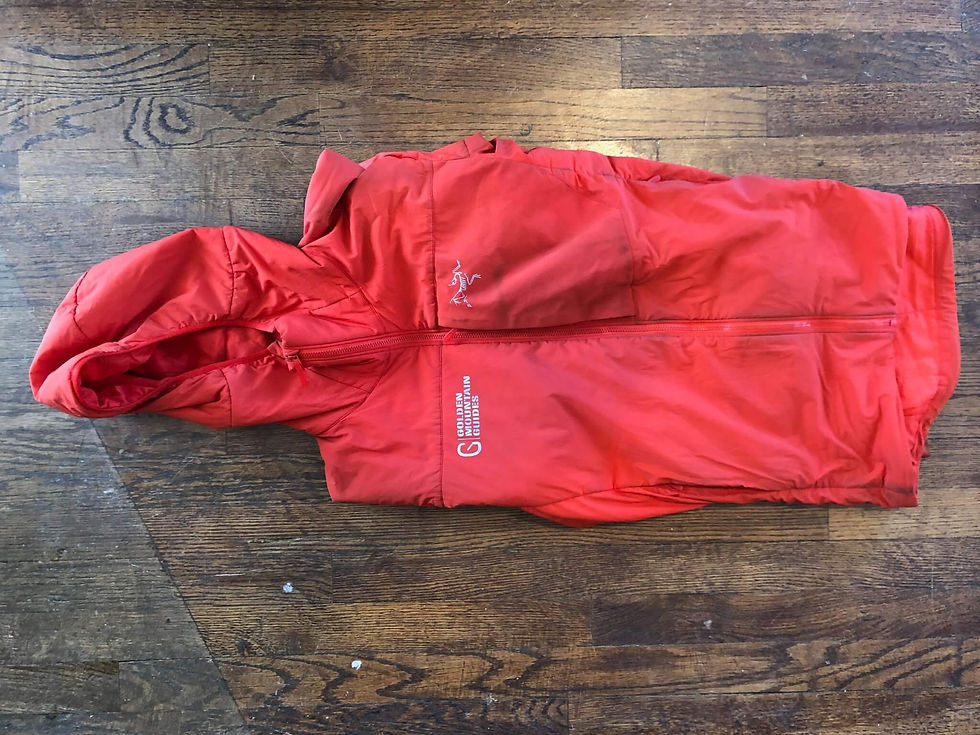 Synthetic midlayer for ice climbing