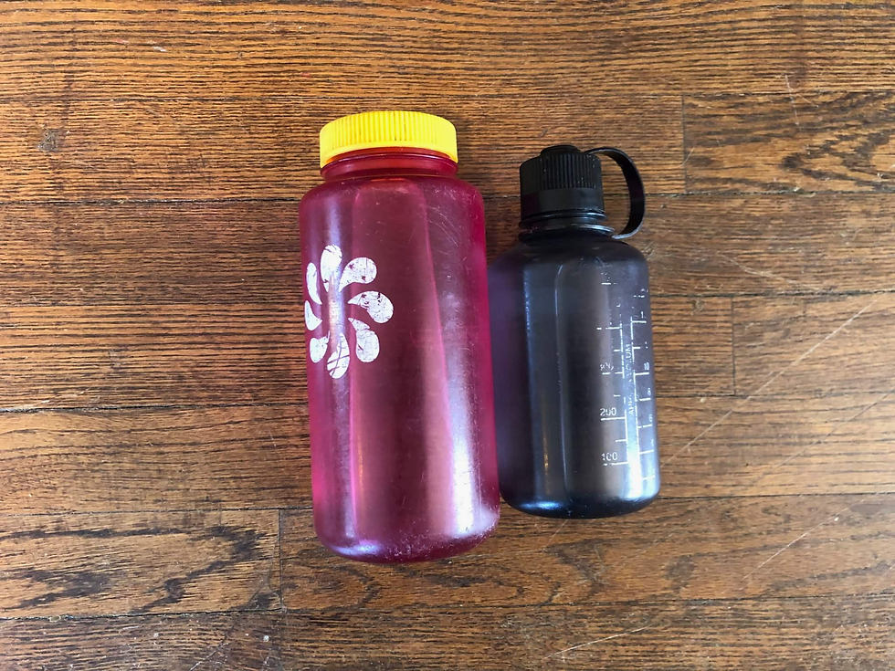 Water bottles for ice climbing