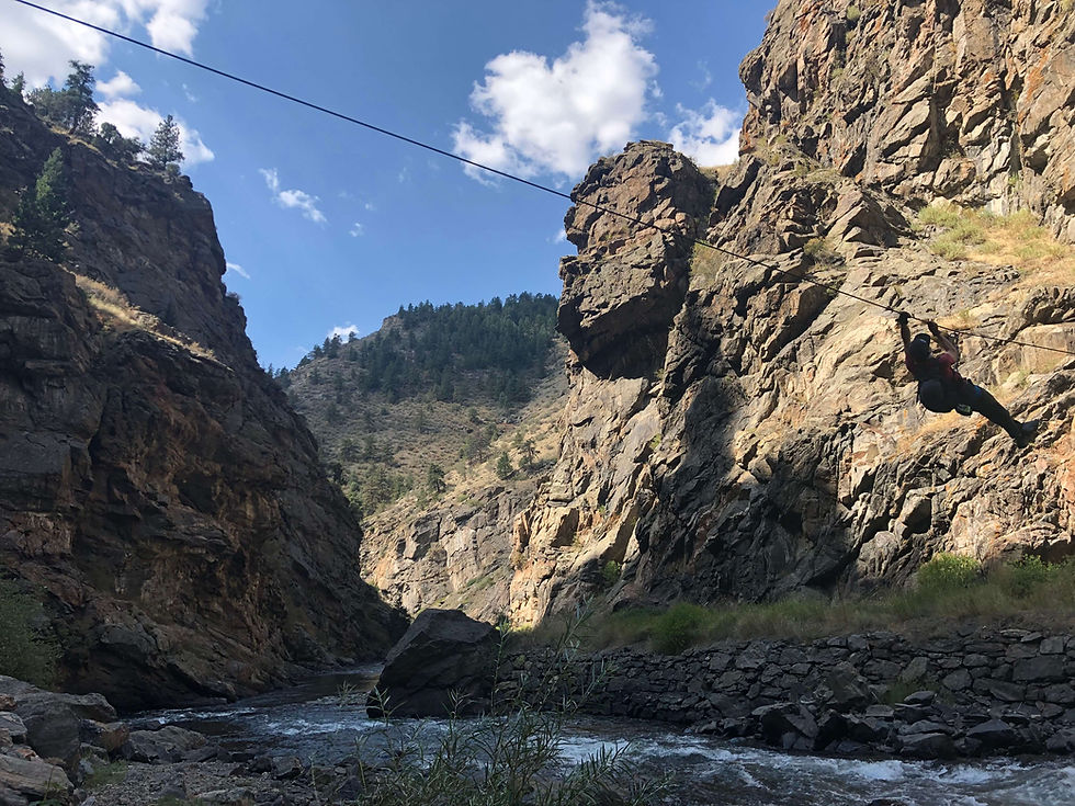 Mission Wall tyrollean traverse Clear Creek Canyon