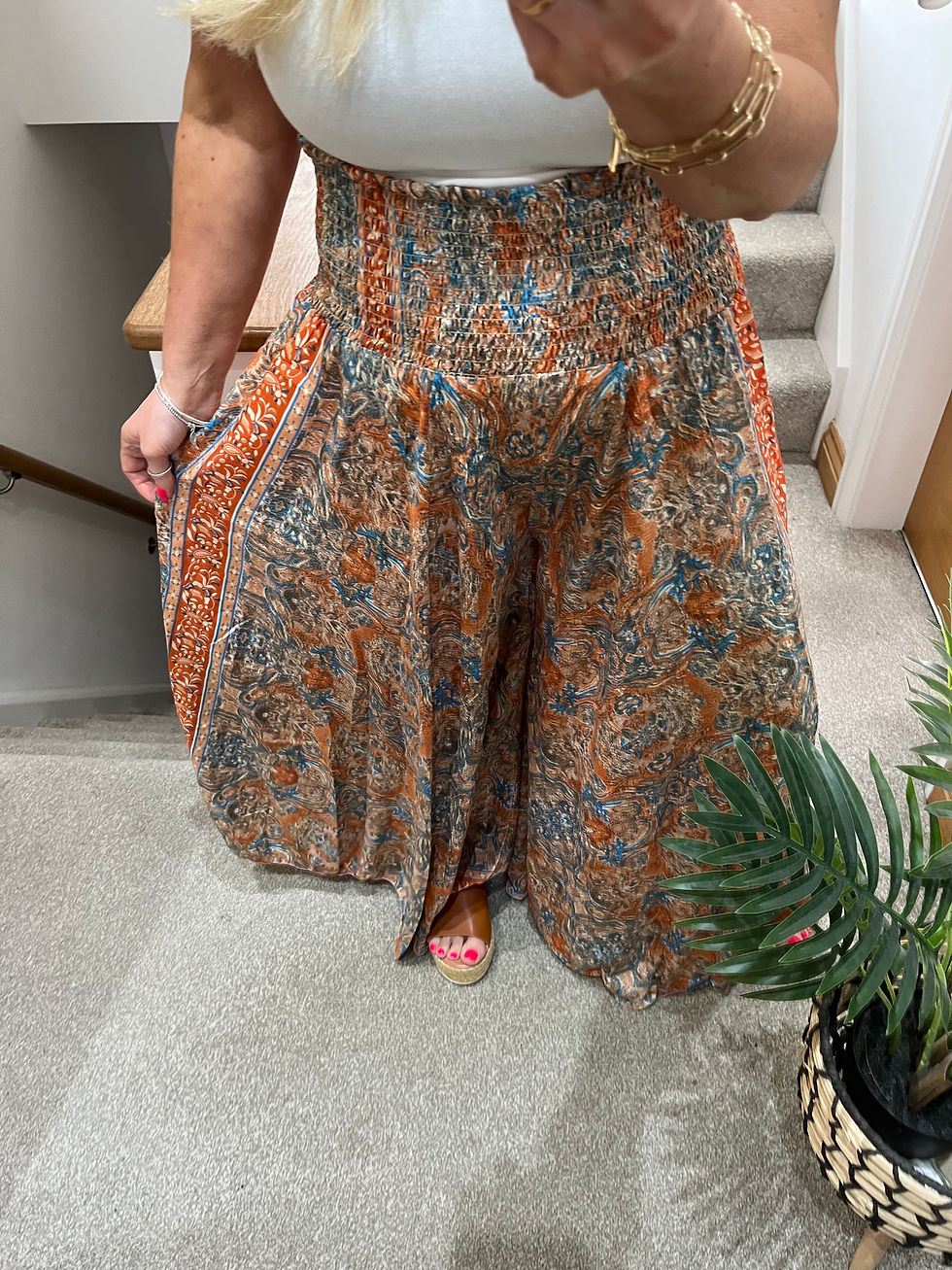 Thumbnail: The Indian Silk Wide Leg Trousers - No.2