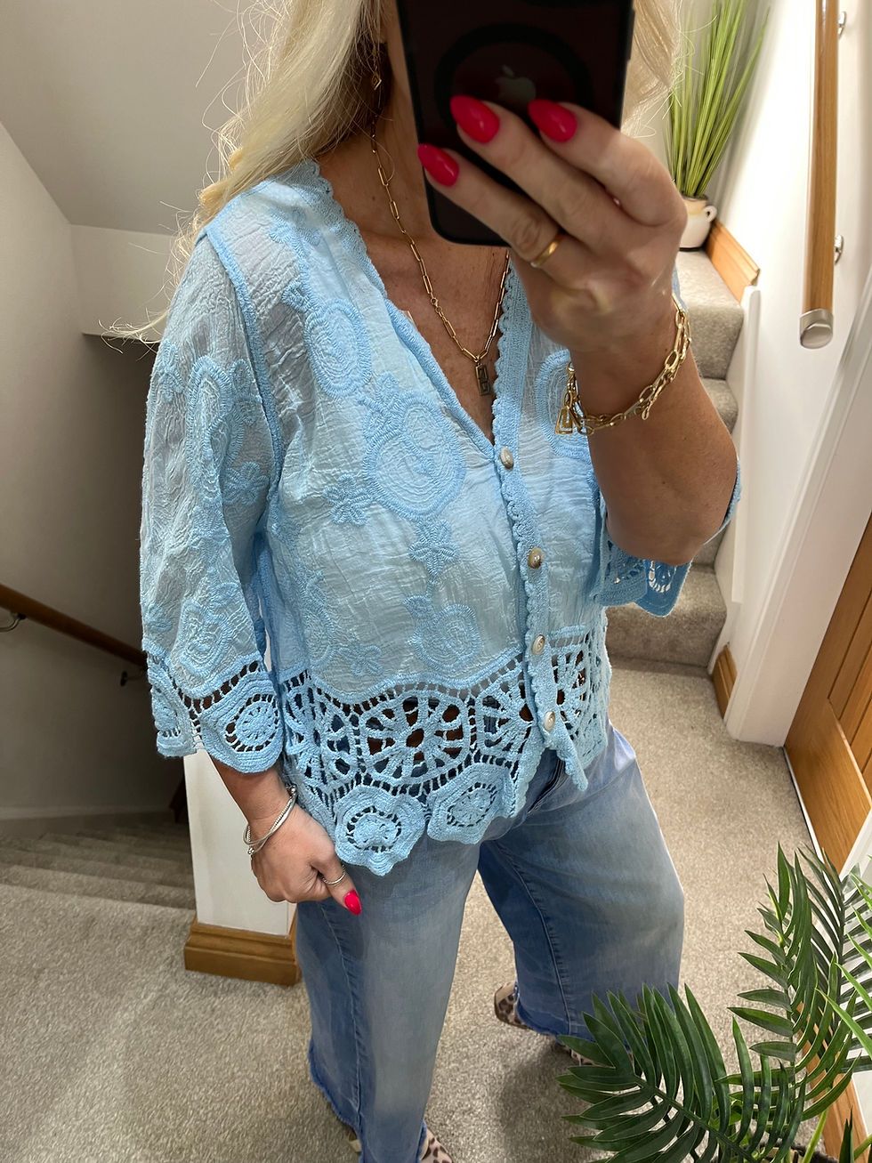 Thumbnail: The Apple Blossom Crochet Cardigans - Fits 10 to 14 - PRE-ORDER 